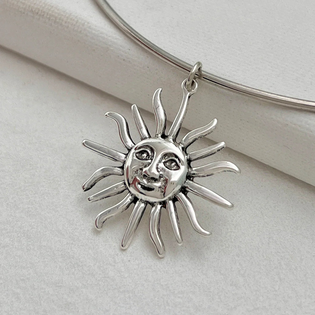 Collier Ras de Cou avec Pendentif Soleil argent