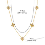 Choker Halskæde med Vedhæng af Firekløver