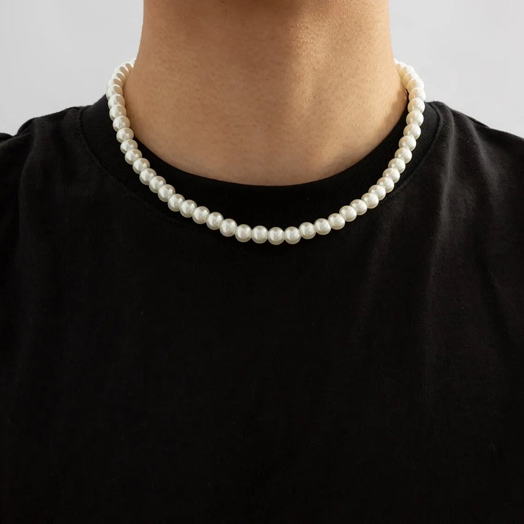 Collier Ras de Cou Homme avec Perles