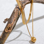 Choker Halskæde Stor Vanddråbe Vedhæng guld