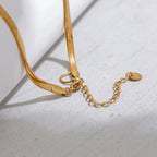 Choker Halskæde Stor Vanddråbe Vedhæng guld