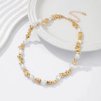 Choker med perlevedhæng til kvinder guld