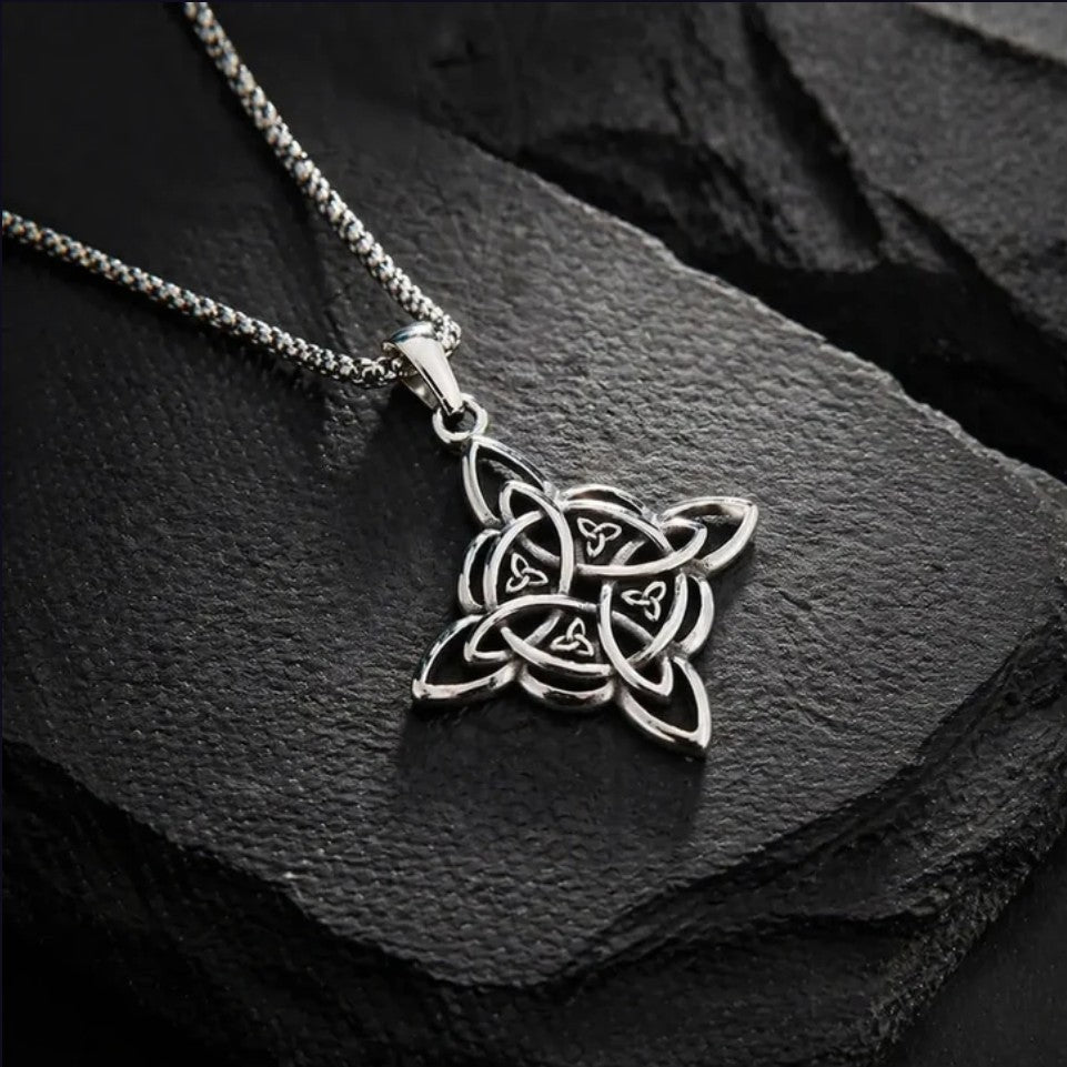 Halskæde "evigt liv" med keltisk triquetra-knude 