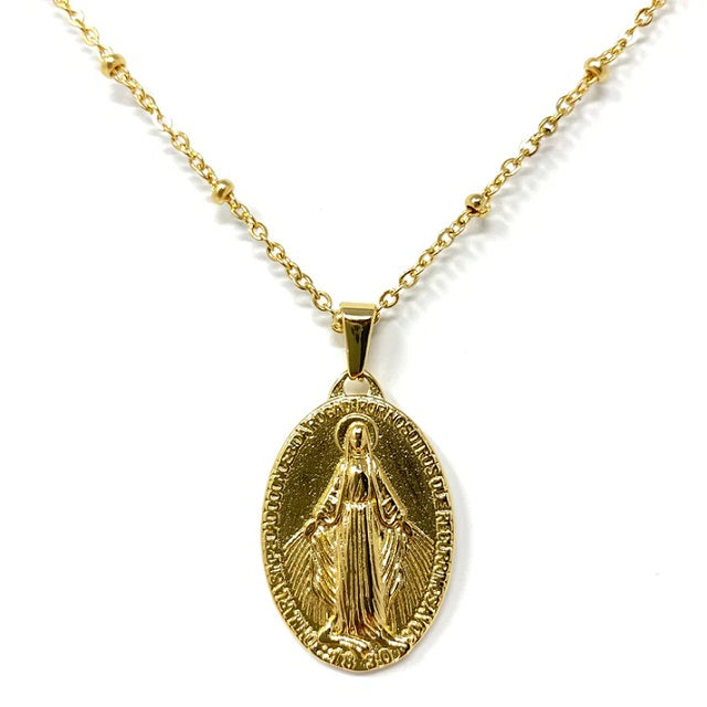 Collier Vierge Marie or