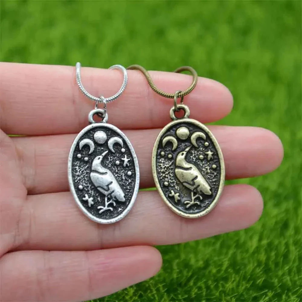 Viking Halskæde med Odin Ravn Vedhæng type 4