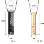 Halskjeder for par med anheng i barrette- og hjerteform
