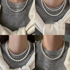 Elegant hvid perlehalskæde choker