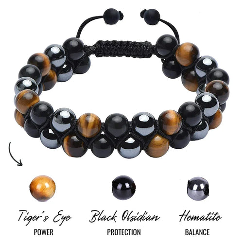 Gourmette Tigerøje Armbånd Snore & Sten