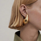 Impozantní náušnice hřebínek kapka vody zlato