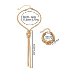 Lang halskæde med udskæring og dens knude armbånd