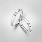Sæt med 2 Par Ringe Sol og Måne Romantisk Ring