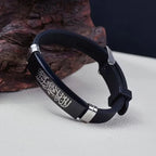 Set med 2 Shahada Allah-armband i silikon på arabiska för par