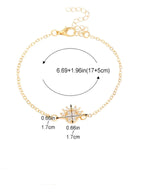 Sada 2 náramků Měsíc nebo Slunce se zirkony pro páry