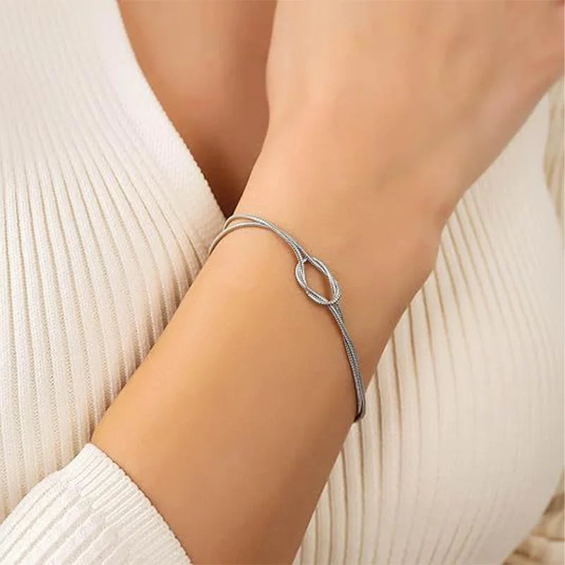 Lot de 2 Bracelets Noeuds Romantiques pour Couple d'Amis ou Duo