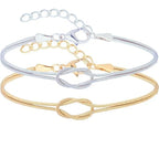 Sada 2 romantických uzlových náramků pro pár přátel nebo duo