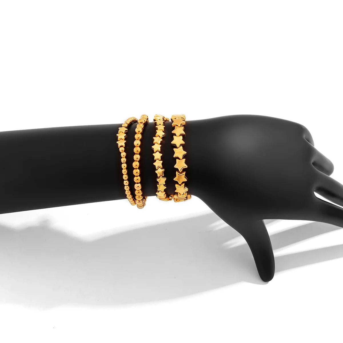 Lot de 4 Bracelets Etoiles or