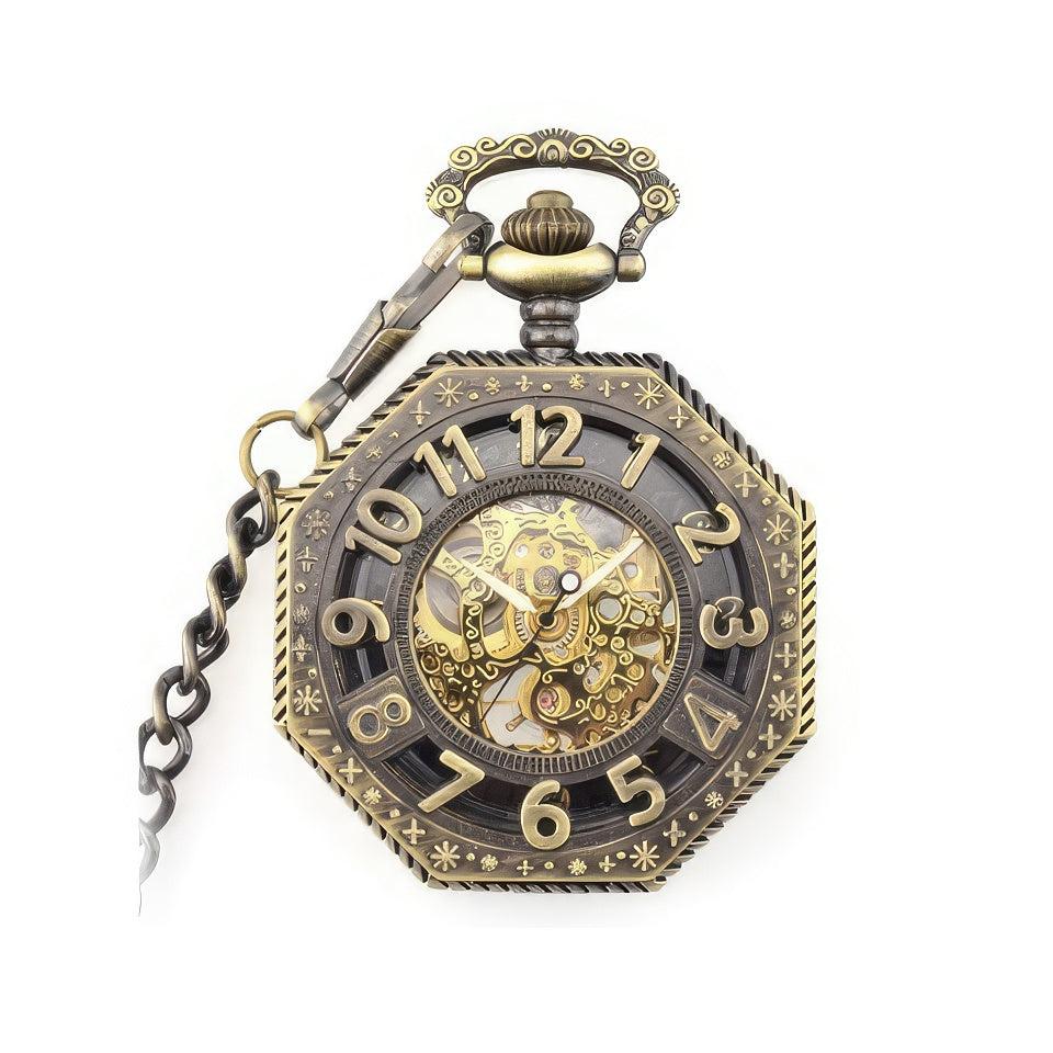 Steampunk Mekanisk Lommeur Mand Kvinde 