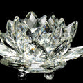 Fengshui-dekorasjon i krystallglass "Kvartsblomst" - Helbredelse, buddhisme, hvit meditasjon