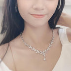 Bryllupssmykkesett Halskjede og Øredobber sølv