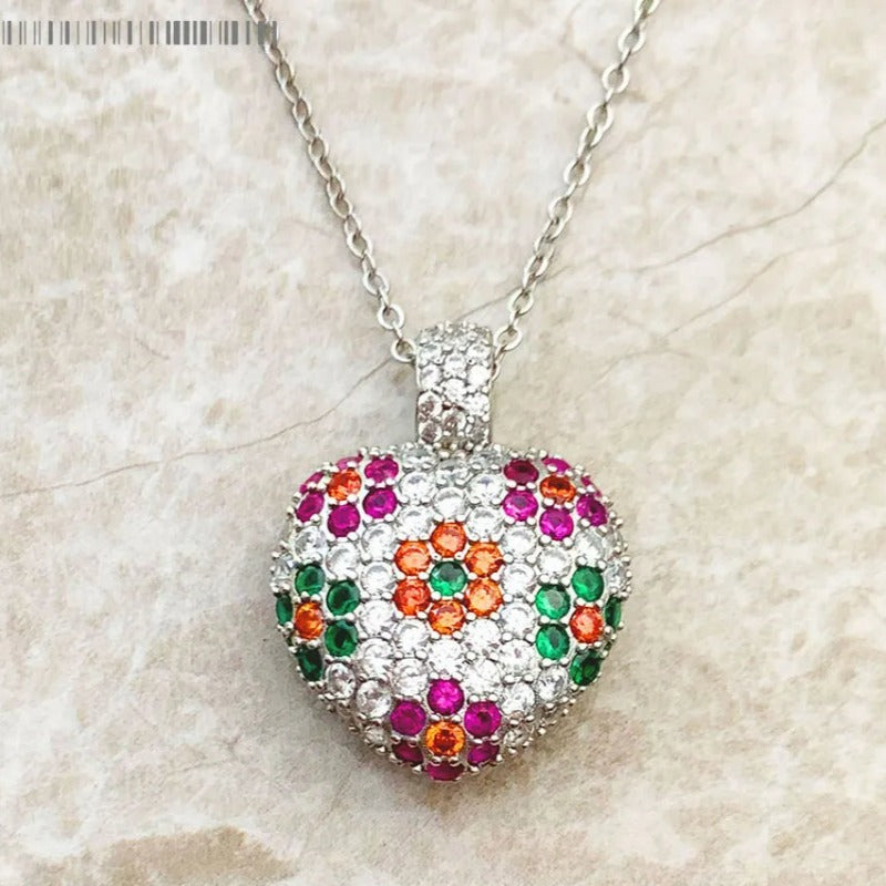 Blomsterhjerte vedhæng - Exception®