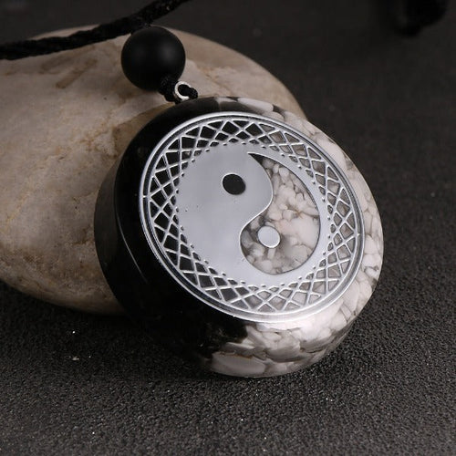 Orgonit Sten Vedhæng & Halskæde til Mænd og Kvinder Beskyttelse Meditation yin yang