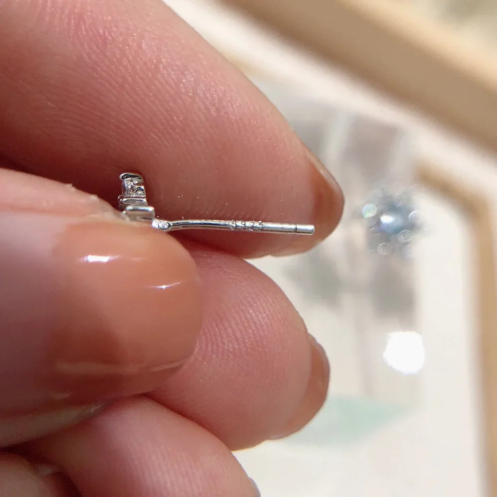 Små Sølv Snefnug Øreringe til Kvinder