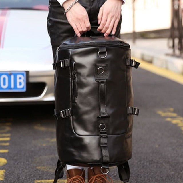 Sac À Dos Homme en Cuir Cartable Noir