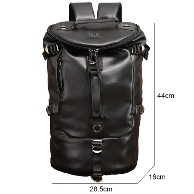 Sac À Dos Homme en Cuir Cartable Noir