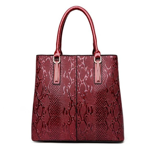 Sac Cabas en Cuir Bordeaux