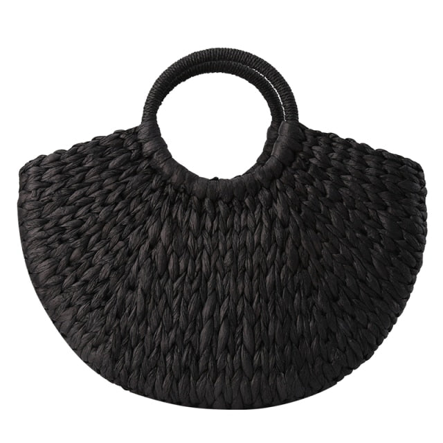 Sac Cabas en Rotin Noir