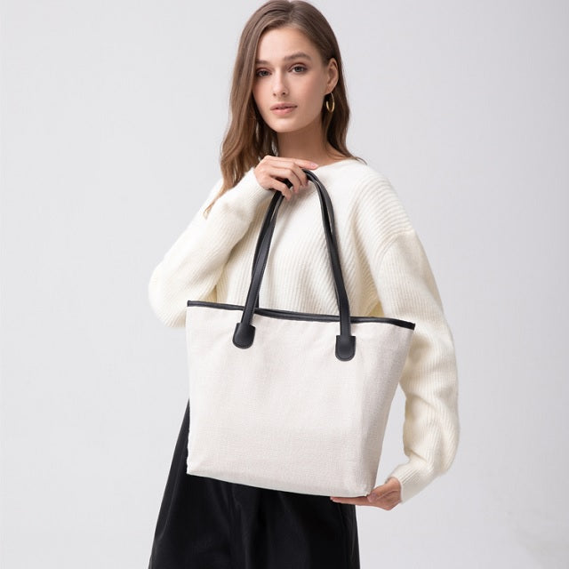 Sac Cabas en Toile Blanc