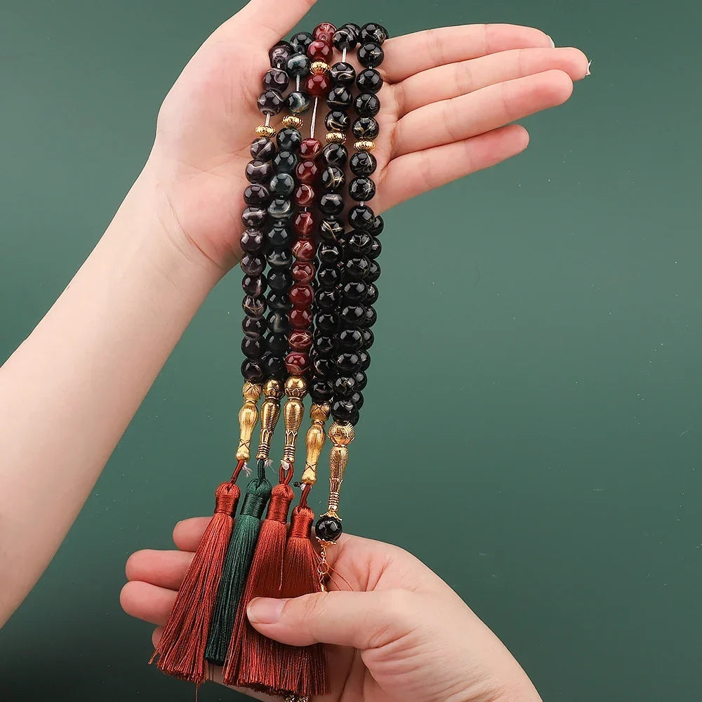 Tasbih Long 33 sorte perler - muslimsk bedekrans