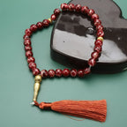 Tasbih Long 33 sorte perler - muslimsk bedekrans rød