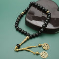 Tasbih Long 33 svarta pärlor - muslimsk bönerosenkrans